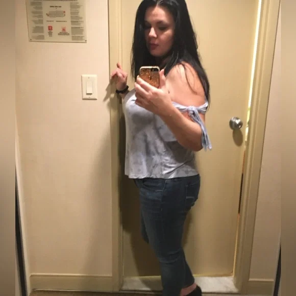 American Eagle Outfitters AE Soft and Sexy tie dye blue tank top XL Extra Large - Picture 5 of 5